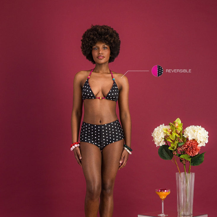 DAISY - ENSEMBLE MAILLOT MENSTRUEL RÉVERSIBLE- FLUX LÉGER À MOYEN