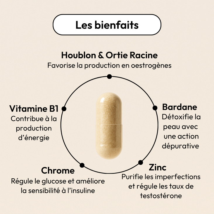 PEAU SAINE I ACNÉ PERSISTANTE ET CYCLES IRRÉGULIERS