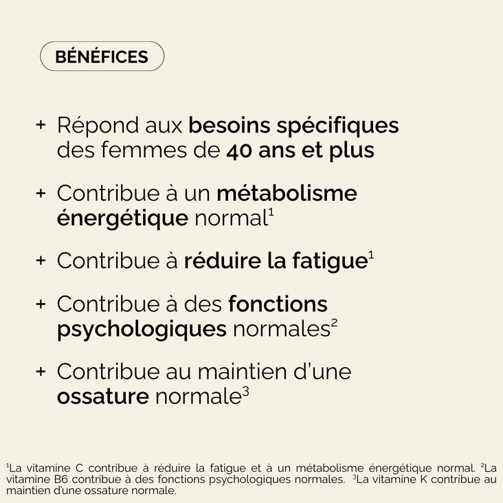 MULTIVITAMINES PÉRIMÉNOPAUSE - FATIGUE ET MANQUE DE CONCENTRATION - Image 4