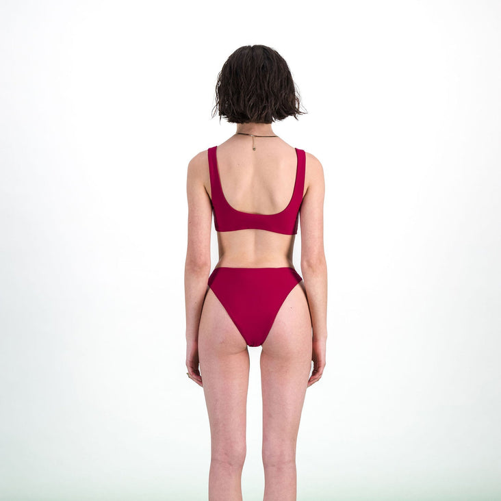 MAILLOT MENSTRUEL - CALYPSO TWISTÉ VINO - FLUX LÉGERS À MOYENS