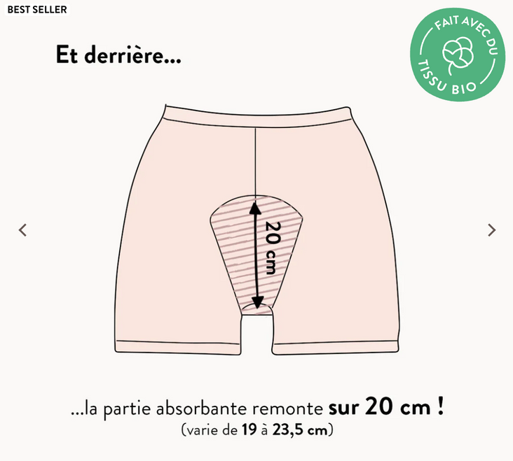 BOXER MENSTRUEL GINGER | FLUX TRÈS ABONDANTS - Image 5