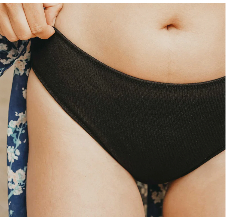 CULOTTE MENSTRUELLE COTON I NOIRE, ROUGE VERT I FLUX MOYEN-ABONDANT