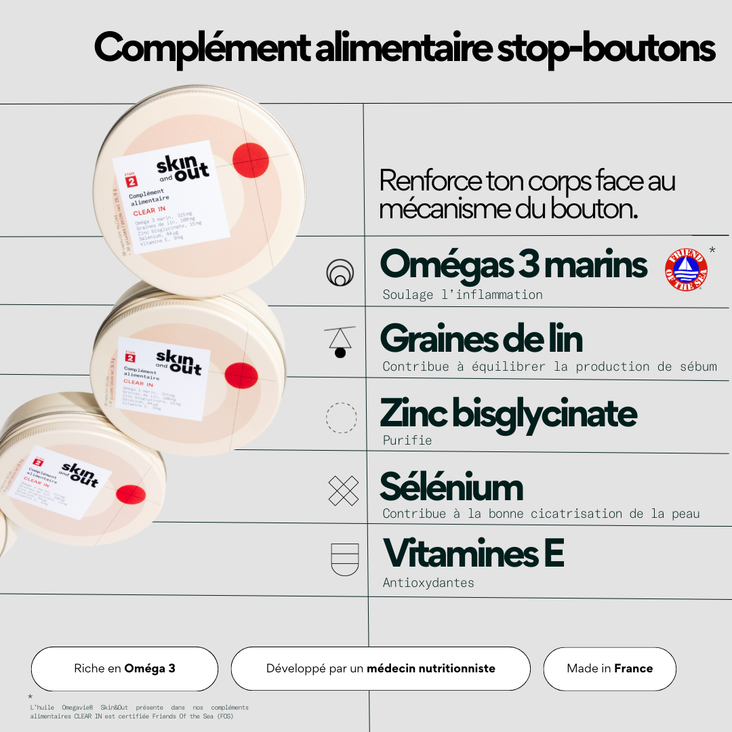 CURE CLEAR IN I Stop-boutons