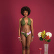 DAHLIA PÉTAL - ENSEMBLE MAILLOT MENSTRUEL RÉVERSIBLE- FLUX LÉGER À MOYEN