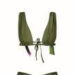 DAHLIA OLIVE - ENSEMBLE MAILLOT MENSTRUEL RÉVERSIBLE- FLUX LÉGER À MOYEN