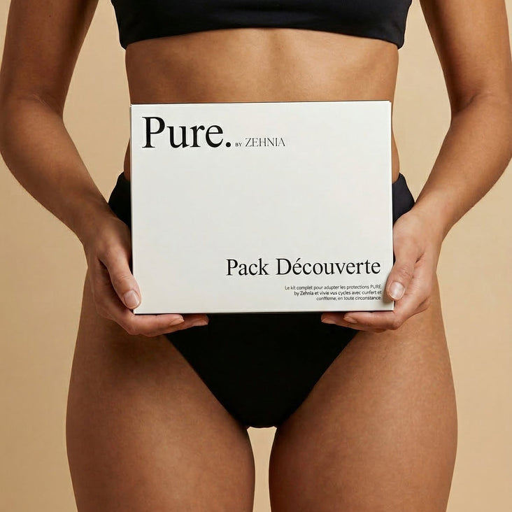 PACK DÉCOUVERTE - BAS DE MAILLOT ; CULOTTE ET PADS MENSTRUELS - FLUX LÉGER À MOYEN