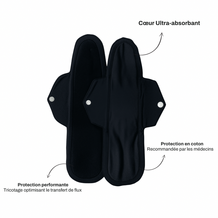 PACK DÉCOUVERTE - BAS DE MAILLOT ; CULOTTE ET PADS MENSTRUELS - FLUX LÉGER À MOYEN - Image 2