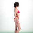MAILLOT DE BAIN MENSTRUEL - ROSE FANTASIA - FLUX LÉGERS À MOYENS