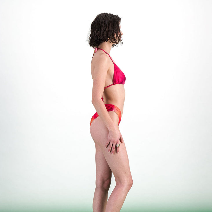 MAILLOT DE BAIN MENSTRUEL - ROSE FANTASIA - FLUX LÉGERS À MOYENS