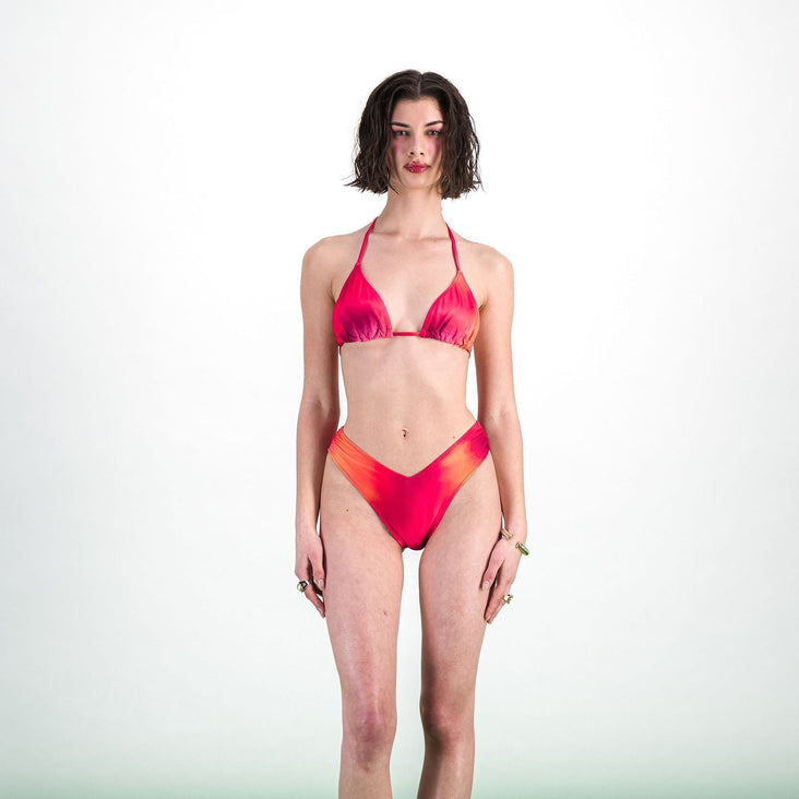 MAILLOT DE BAIN MENSTRUEL - ROSE FANTASIA - FLUX LÉGERS À MOYENS