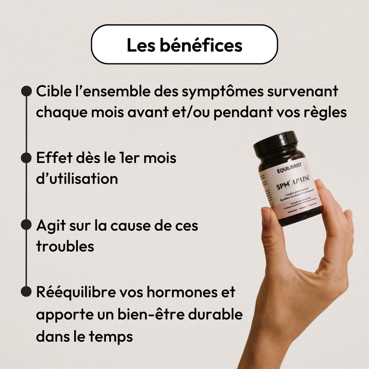 SPM APAISÉ I SYMPTÔMES AVANT ET PENDANT LES RÈGLES