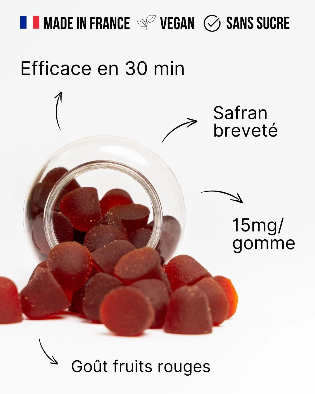 GUMMIES ANTI-STRESS & ANXIÉTÉ AU SAFRAN 15MG